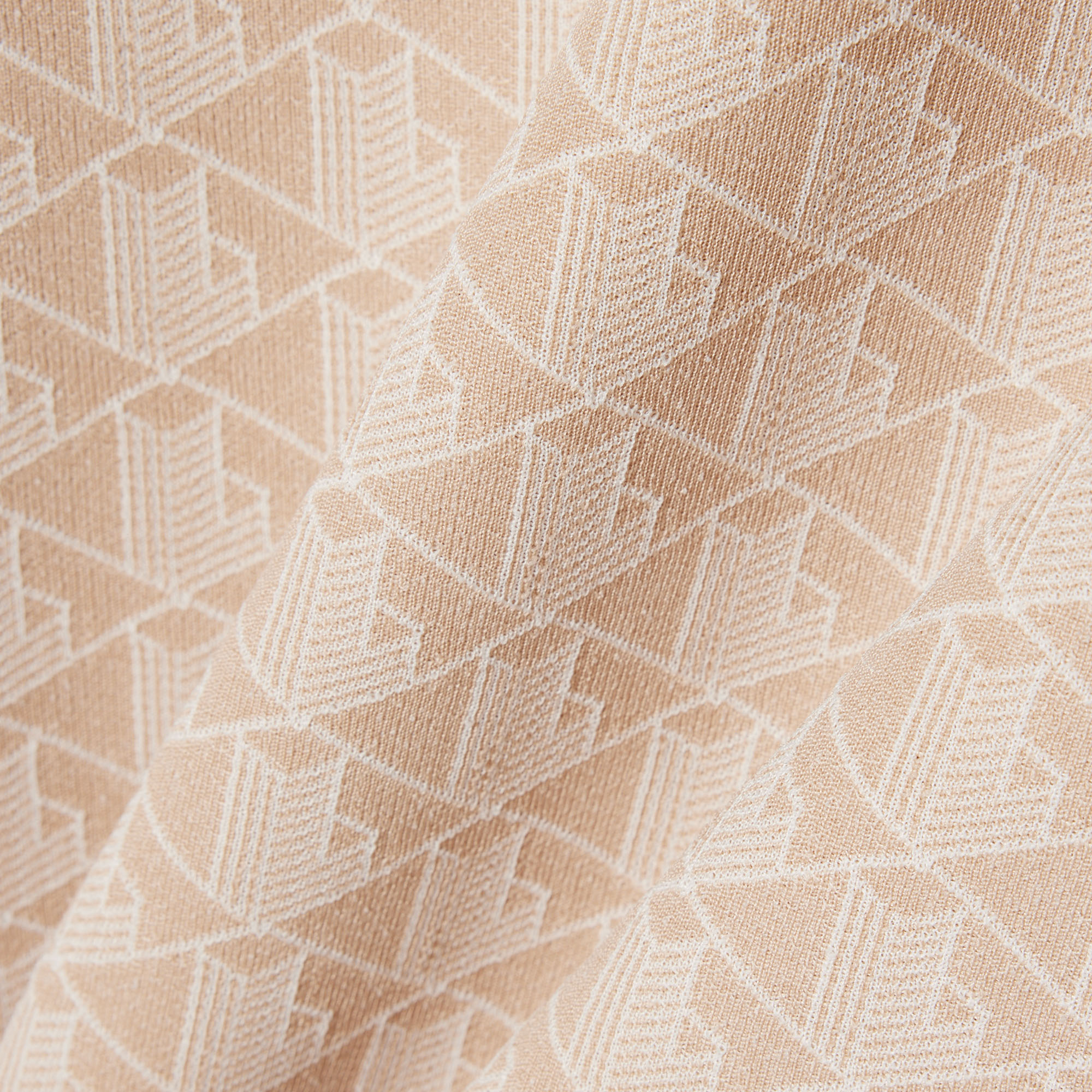 Áo Thun Lacoste Nữ Ôm Dáng Hoạt Tiết Jacquard Monogram