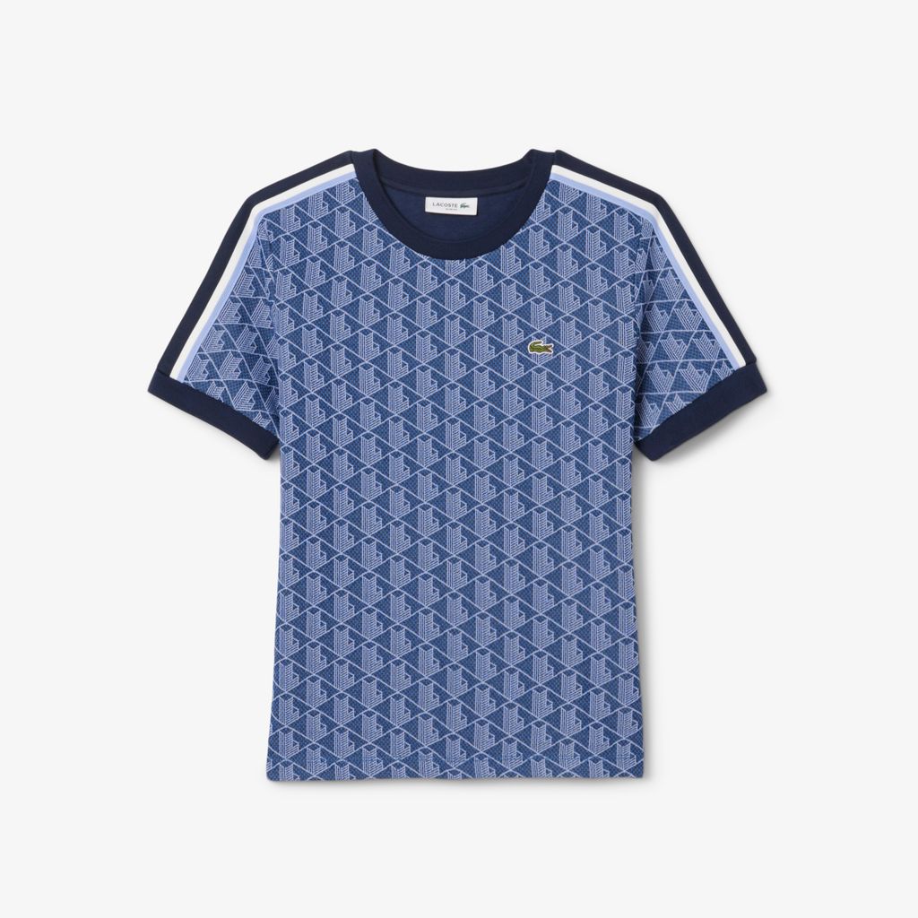 Áo Thun Lacoste Nữ Ôm Dáng Hoạt Tiết Jacquard Monogram
