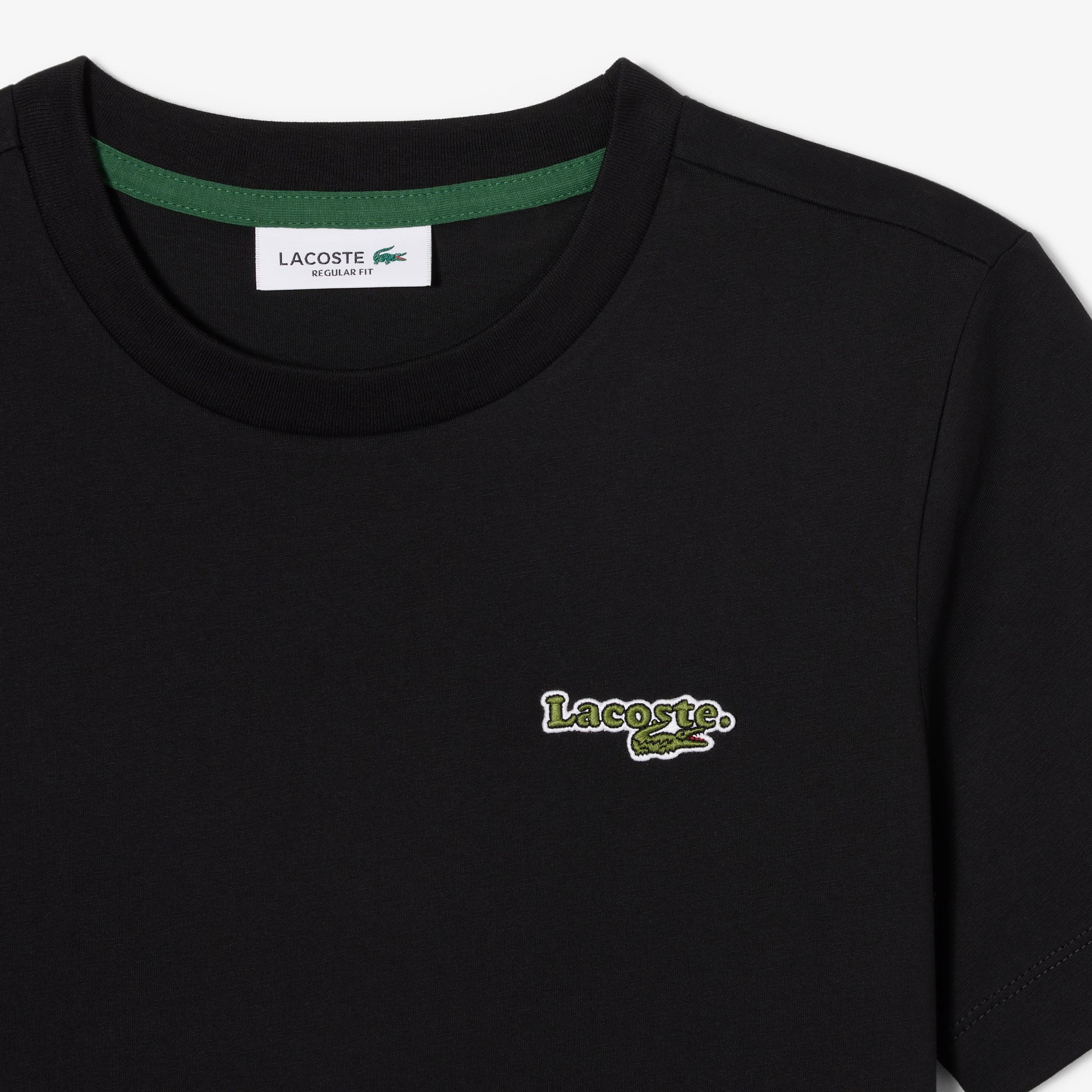 Áo Thun Lacoste Nữ Dáng Suông Chất Liệu Cotton Có Phù Hiệu