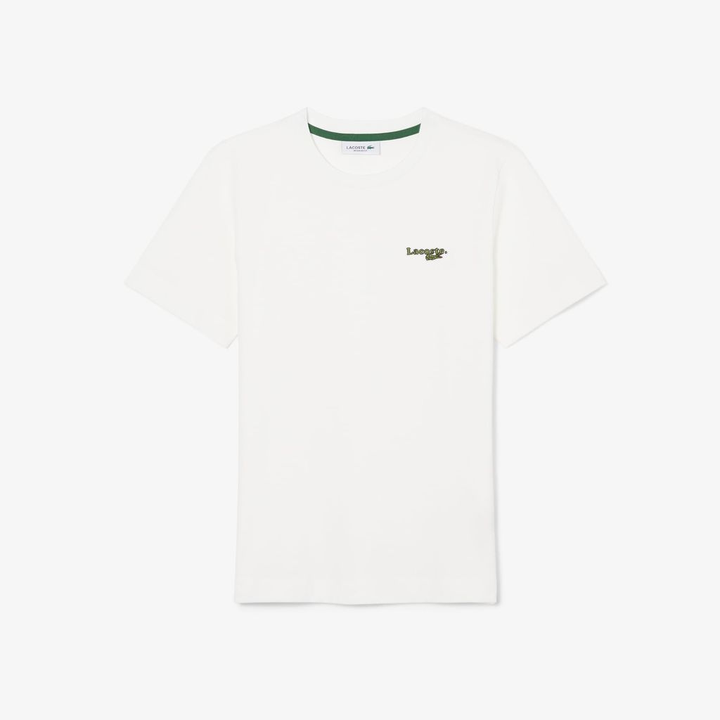 Áo Thun Lacoste Nữ Dáng Suông Chất Liệu Cotton Có Phù Hiệu