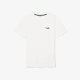 Áo Thun Lacoste Nữ Dáng Suông Chất Liệu Cotton Có Phù Hiệu