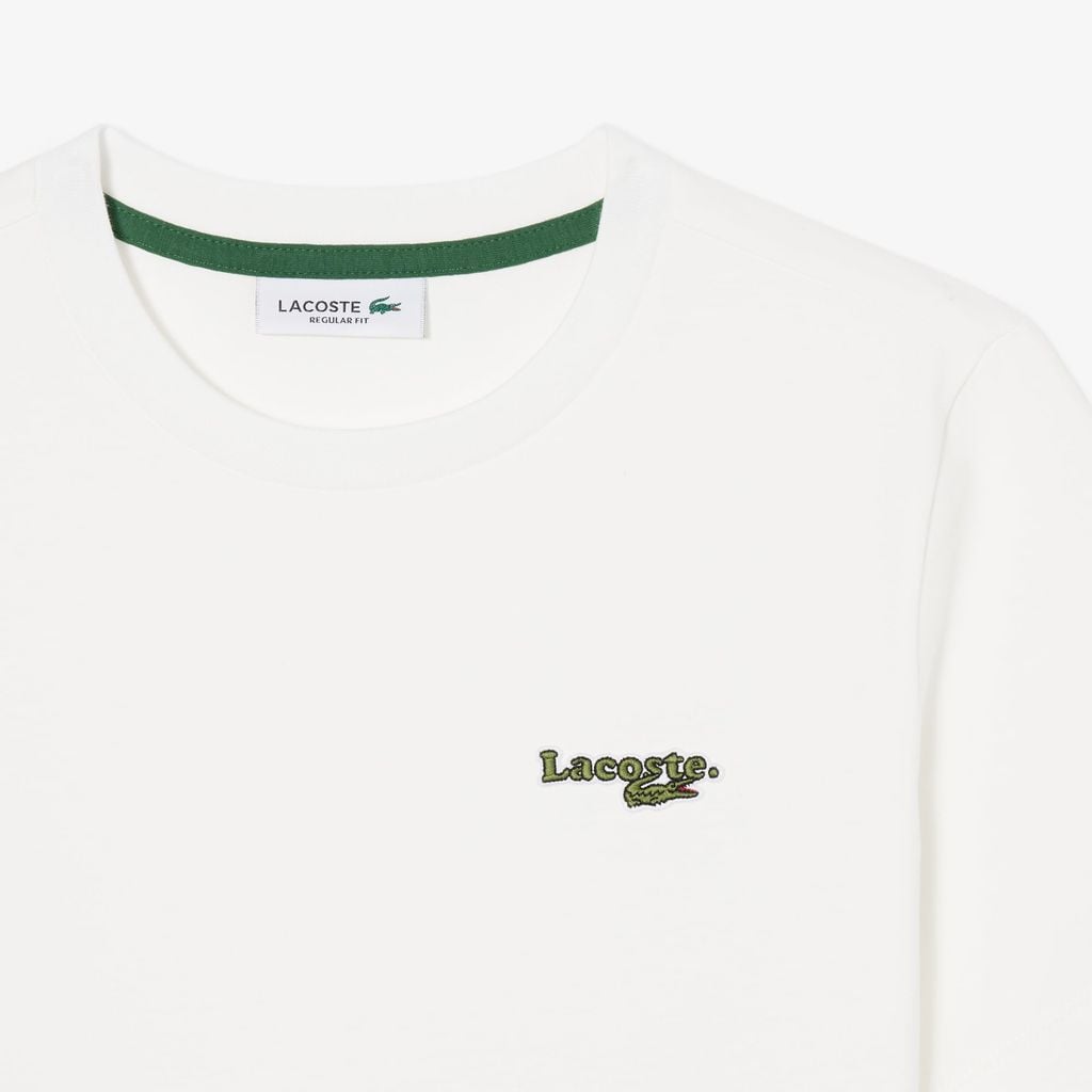 Áo Thun Lacoste Nữ Dáng Suông Chất Liệu Cotton Có Phù Hiệu