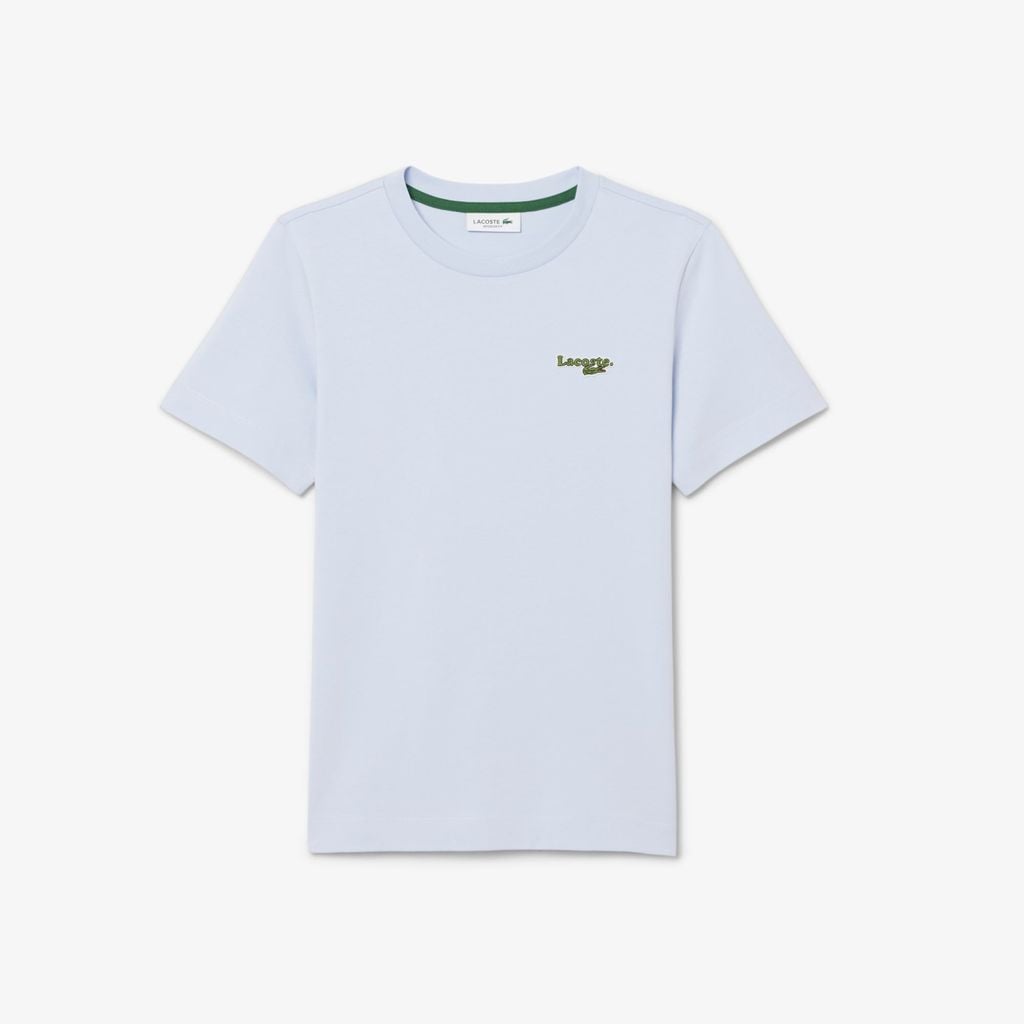 Áo Thun Lacoste Nữ Dáng Suông Chất Liệu Cotton Có Phù Hiệu