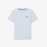 Áo Thun Lacoste Nữ Dáng Suông Chất Liệu Cotton Có Phù Hiệu