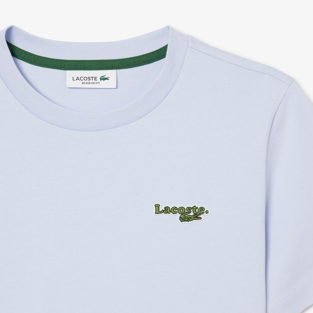 Áo Thun Lacoste Nữ Dáng Suông Chất Liệu Cotton Có Phù Hiệu