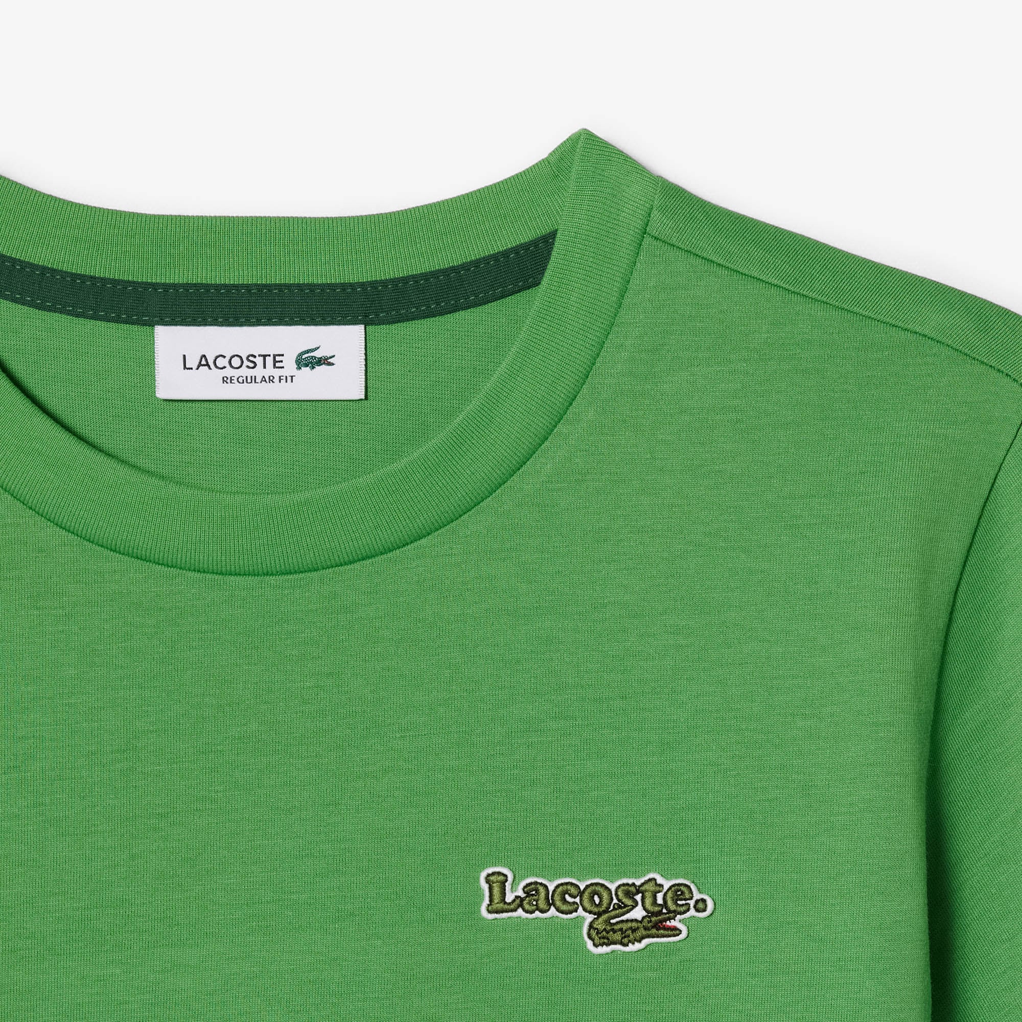 Áo Thun Lacoste Nữ Dáng Suông Chất Liệu Cotton Có Phù Hiệu