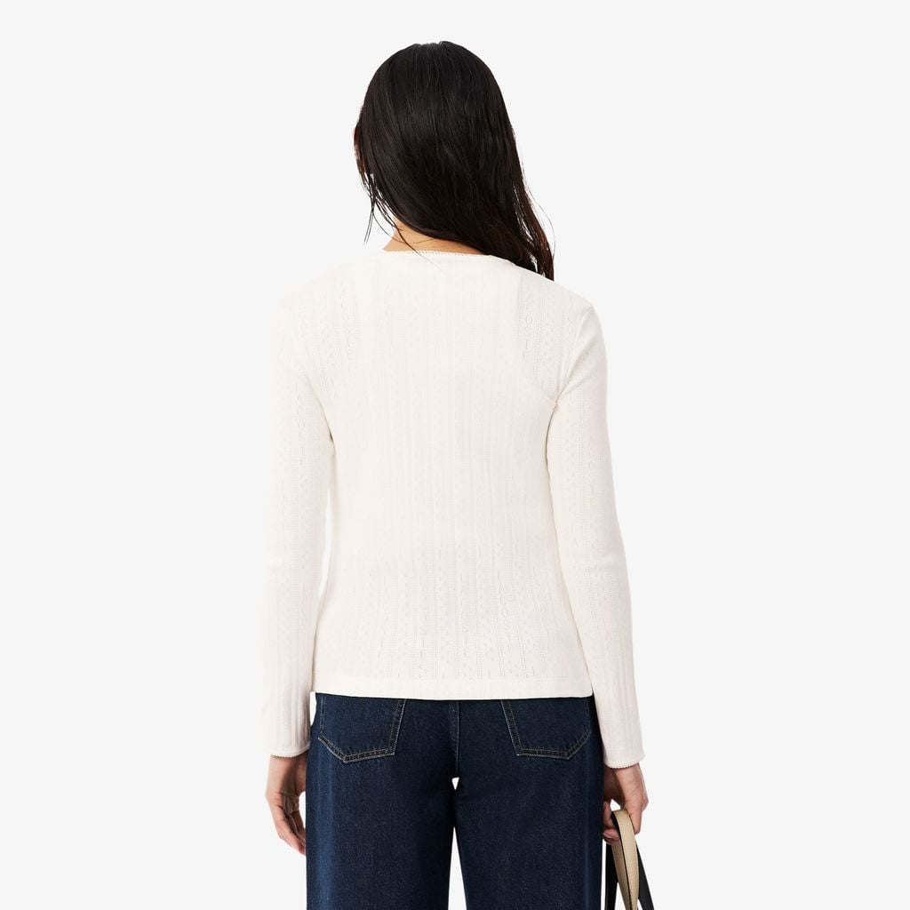 Áo Thun Lacoste Nữ Ôm Dáng Chất Liệu Cotton