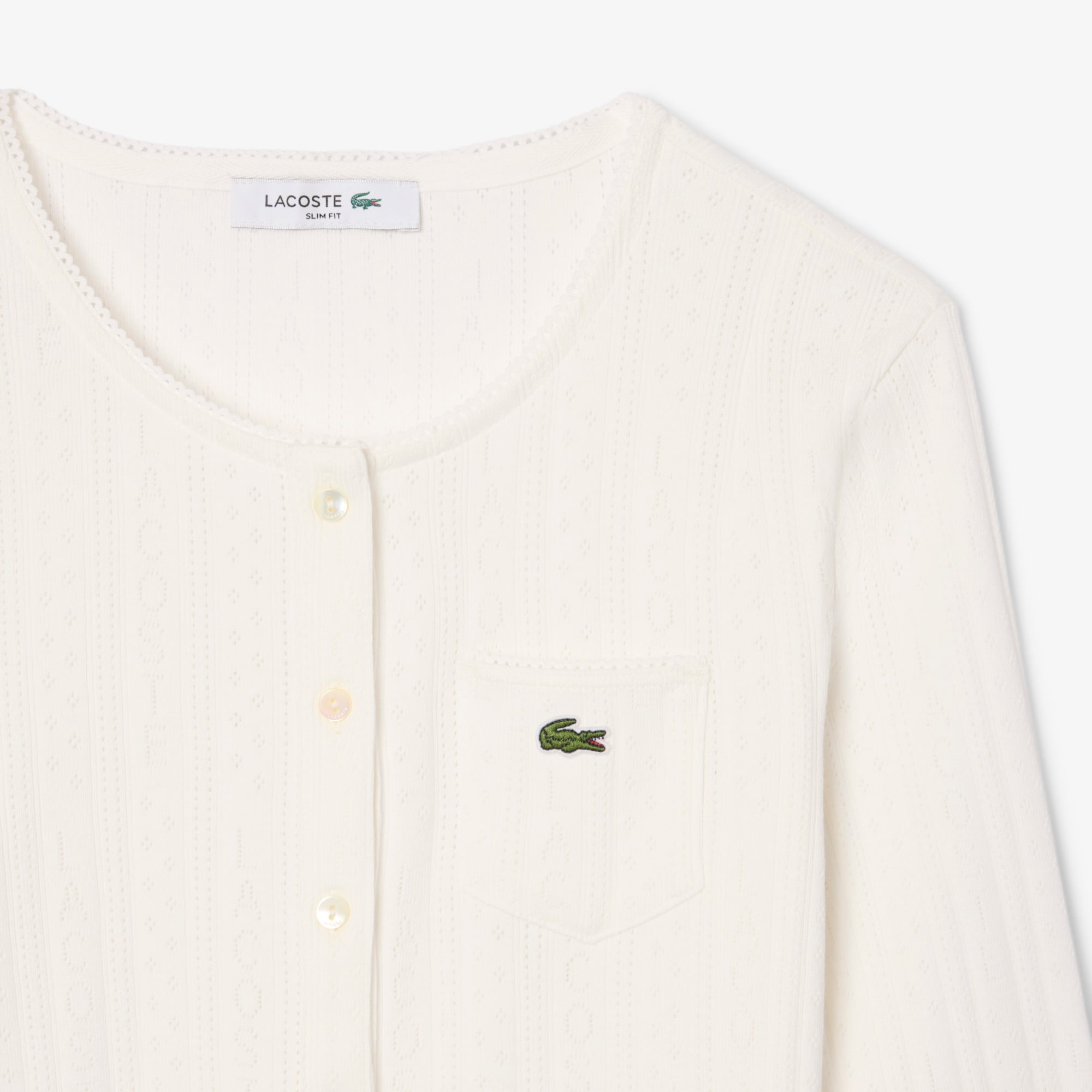 Áo Thun Lacoste Nữ Ôm Dáng Chất Liệu Cotton