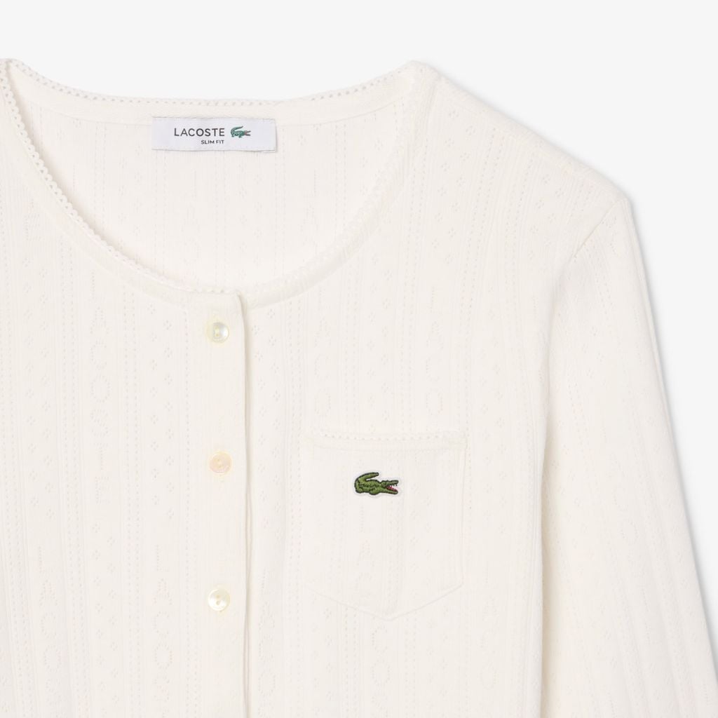Áo Thun Lacoste Nữ Ôm Dáng Chất Liệu Cotton