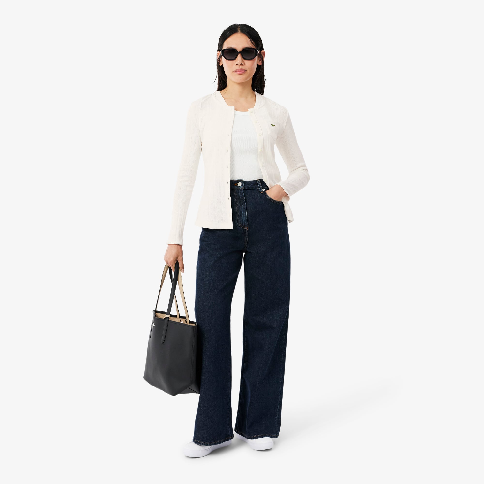 Áo Thun Lacoste Nữ Ôm Dáng Chất Liệu Cotton