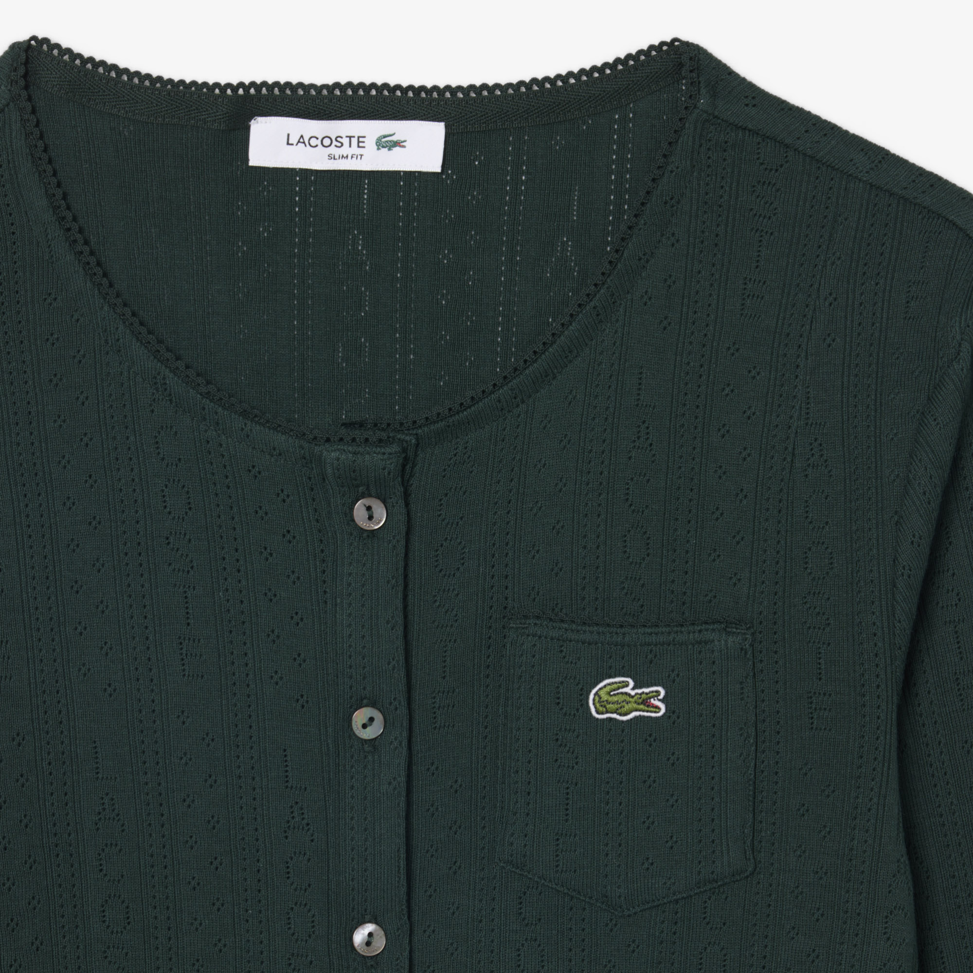 Áo Thun Lacoste Nữ Ôm Dáng Chất Liệu Cotton