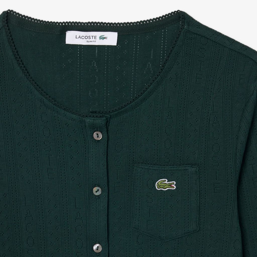 Áo Thun Lacoste Nữ Ôm Dáng Chất Liệu Cotton