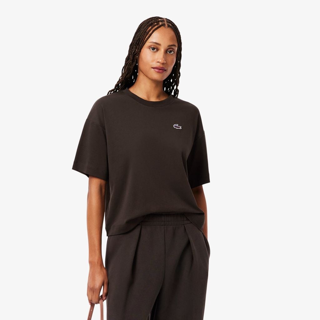 Áo Thun Lacoste Nữ Dáng Rộng Landscape Crocodile