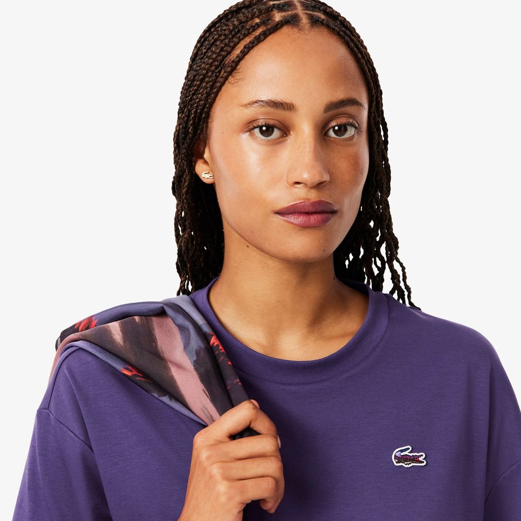 Áo Thun Lacoste Nữ Dáng Rộng Landscape Crocodile