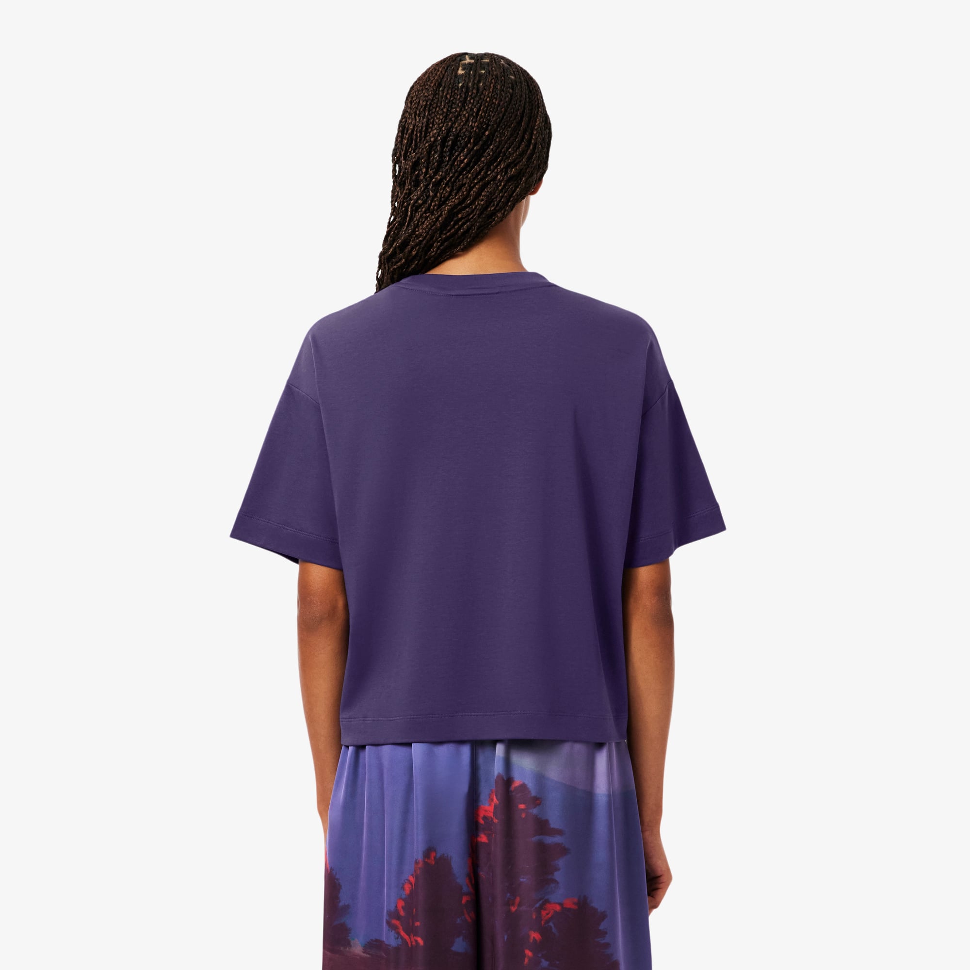 Áo Thun Lacoste Nữ Dáng Rộng Landscape Crocodile