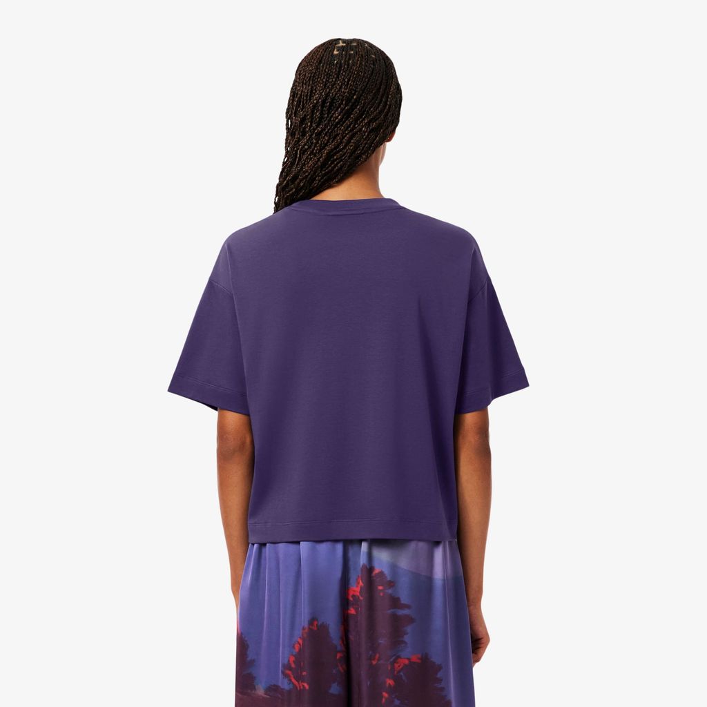 Áo Thun Lacoste Nữ Dáng Rộng Landscape Crocodile