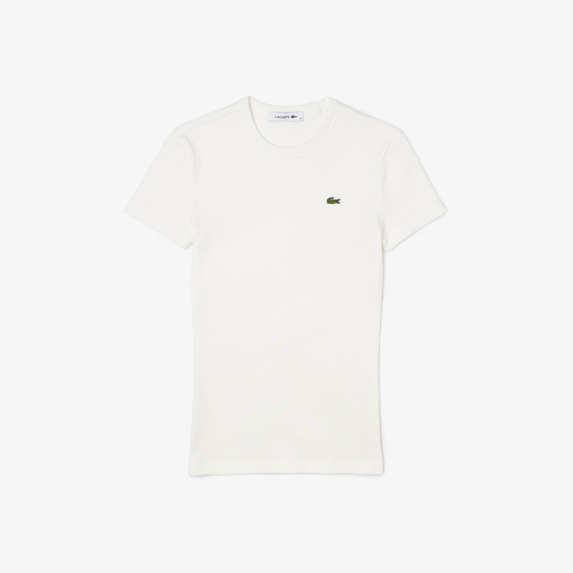 Áo Thun Lacoste Nữ Ôm Dáng Chất Liệu Cotton Gân
