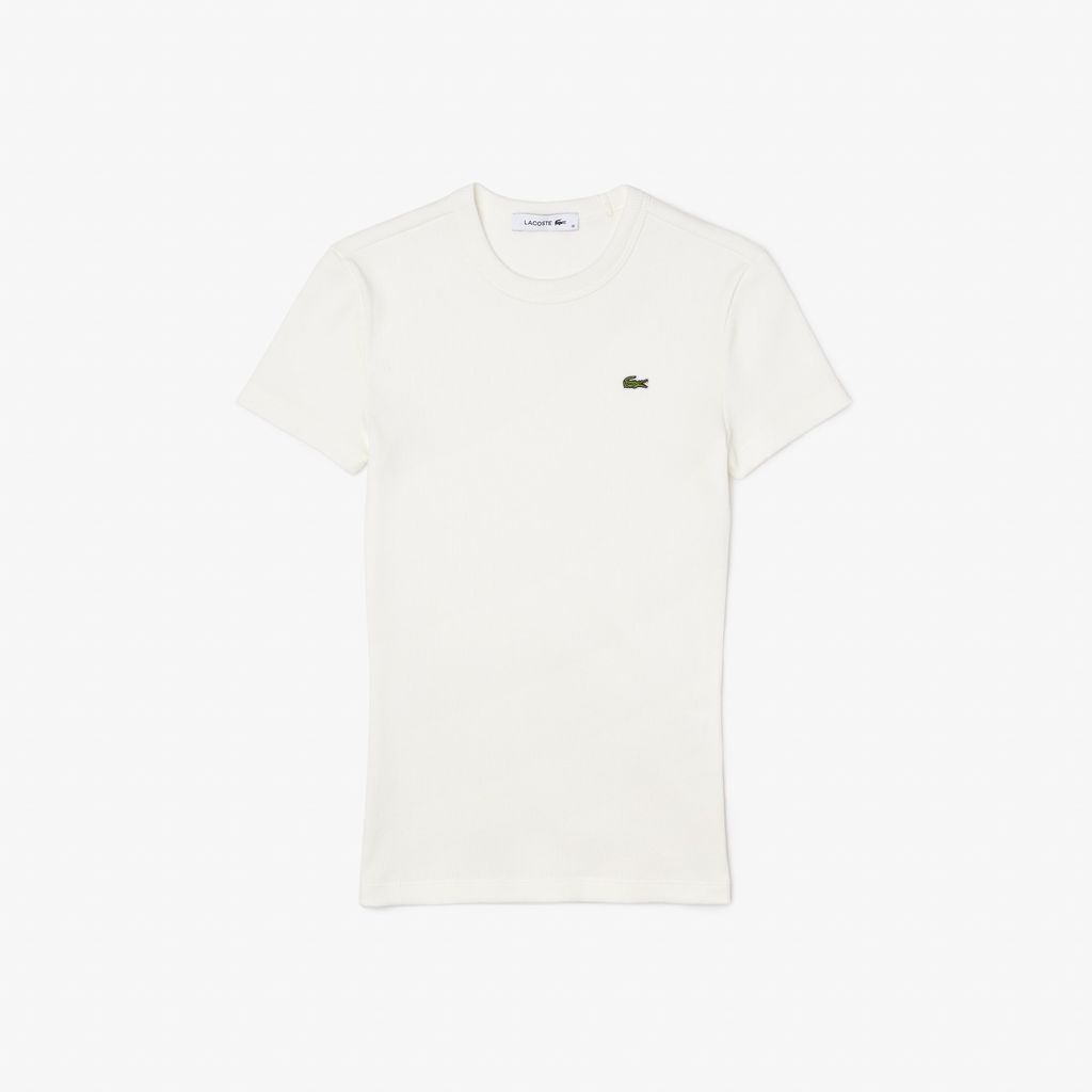 Áo Thun Lacoste Nữ Ôm Dáng Chất Liệu Cotton Gân