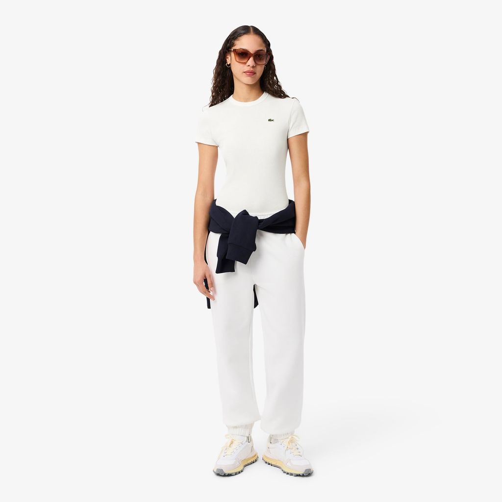 Áo Thun Lacoste Nữ Ôm Dáng Chất Liệu Cotton Gân