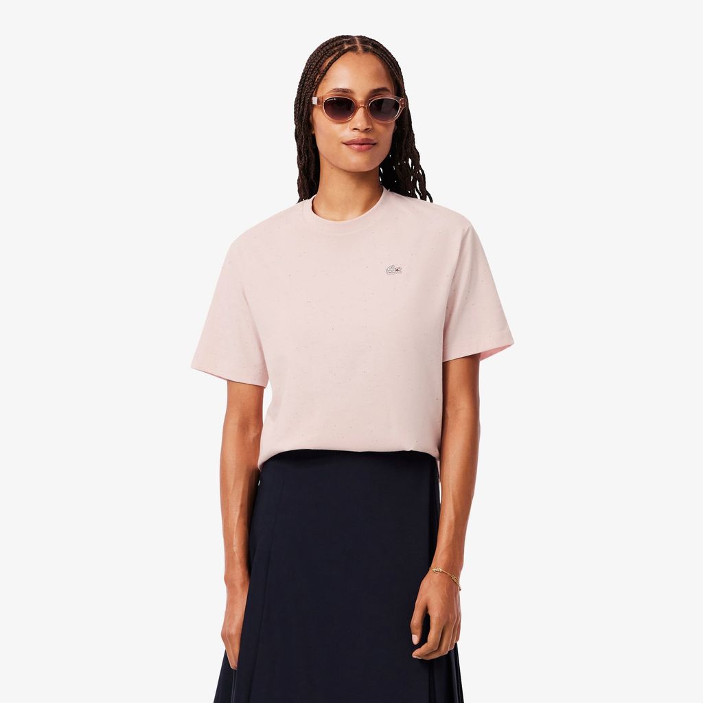 Áo Thun Lacoste Nữ Dáng Rộng Chất Liệu Cotton Mềm Mại