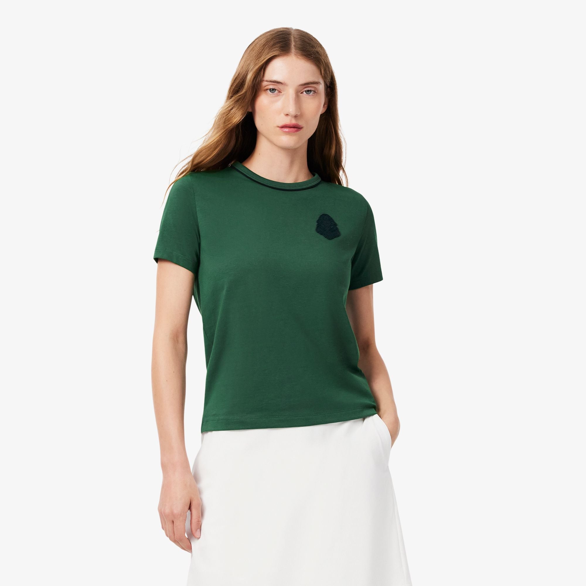 Áo Thun Golf Lacoste Nữ Công Nghệ Ultra Dry Ôm Dáng Chất Liệu Cotton