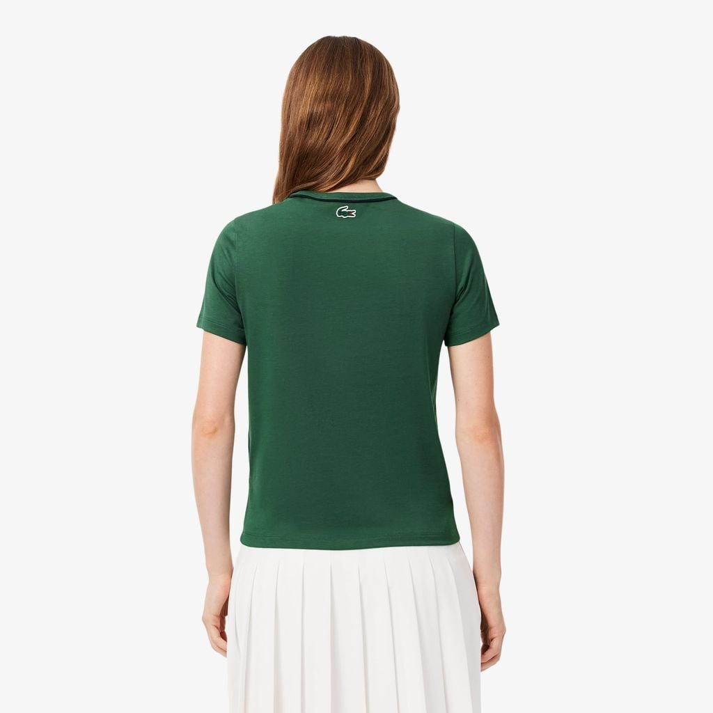 Áo Thun Golf Lacoste Nữ Công Nghệ Ultra Dry Ôm Dáng Chất Liệu Cotton