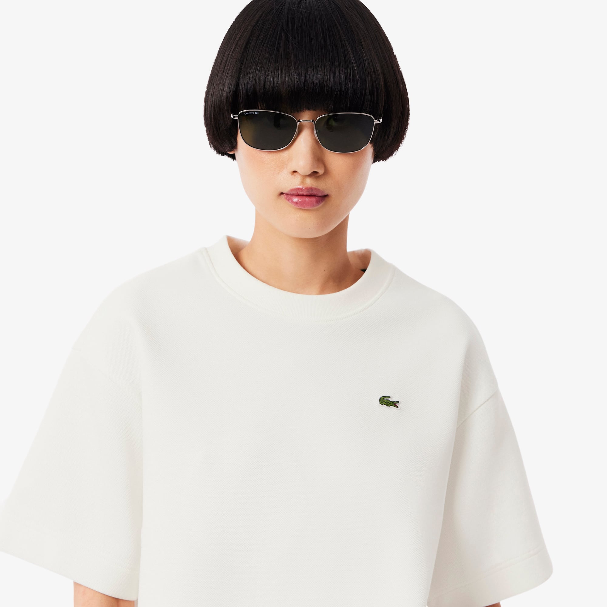 Áo Thun Lacoste Nữ Piqué Double Face Size Lớn