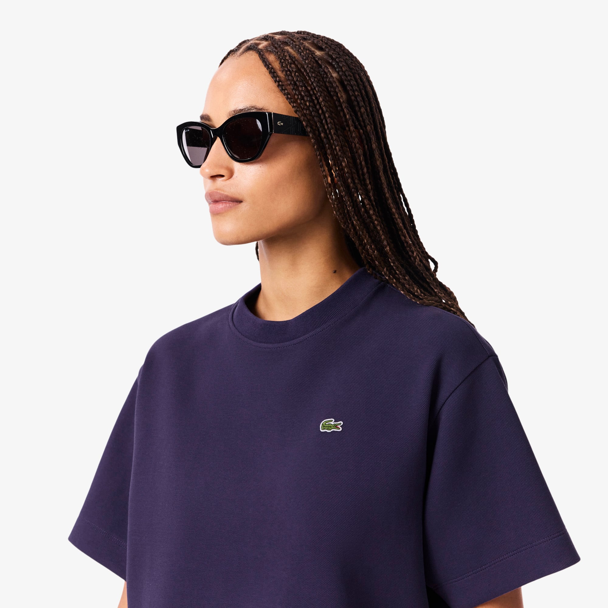 Áo Thun Lacoste Nữ Piqué Double Face Size Lớn