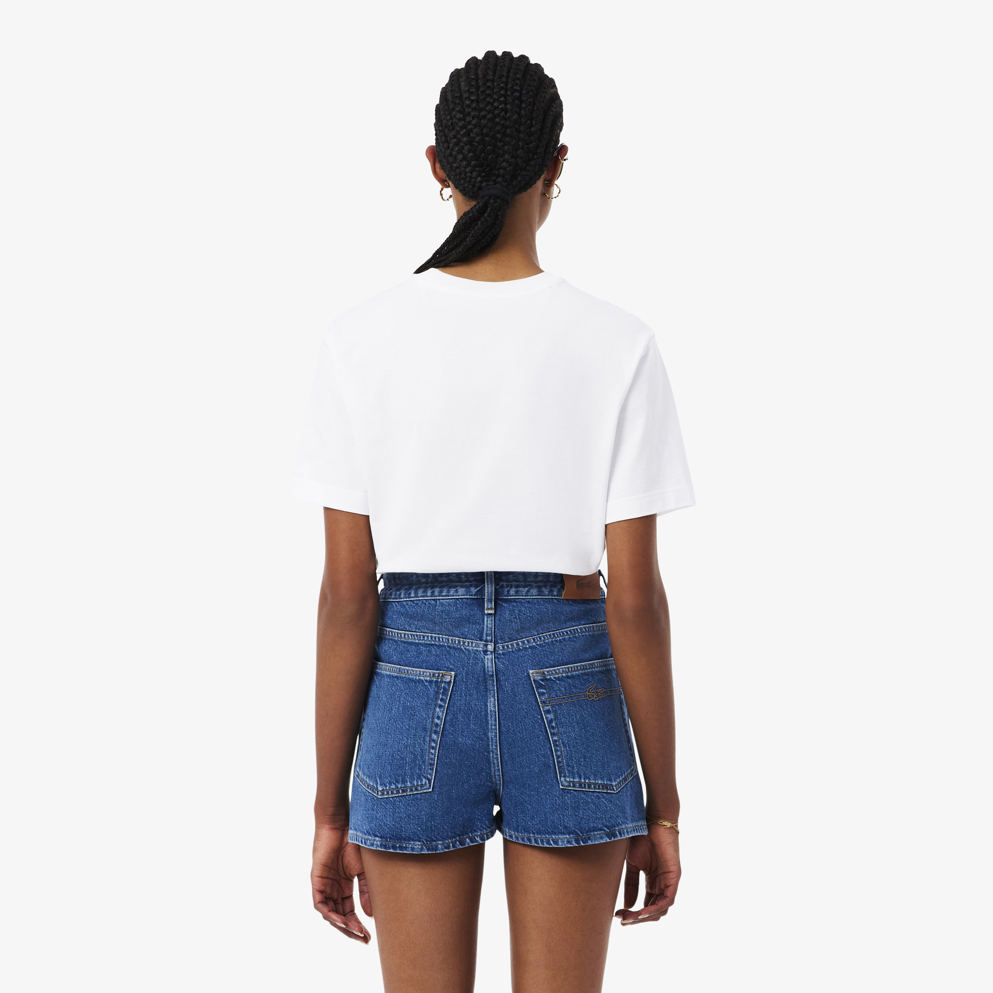 Áo Thun Lacoste Nữ Dáng Rộng Mái Chất Liệu Cotton Mềm