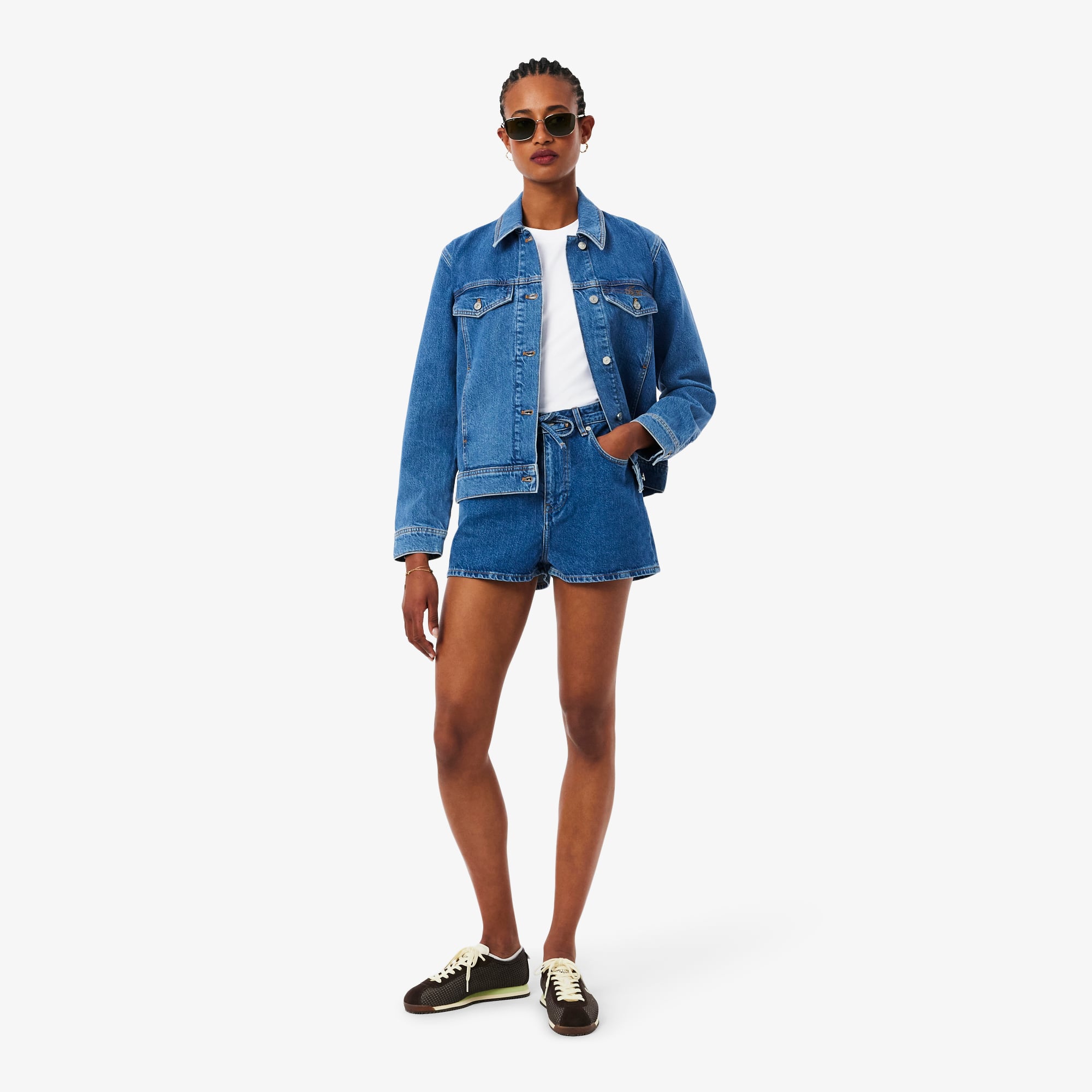 Áo Thun Lacoste Nữ Dáng Rộng Mái Chất Liệu Cotton Mềm