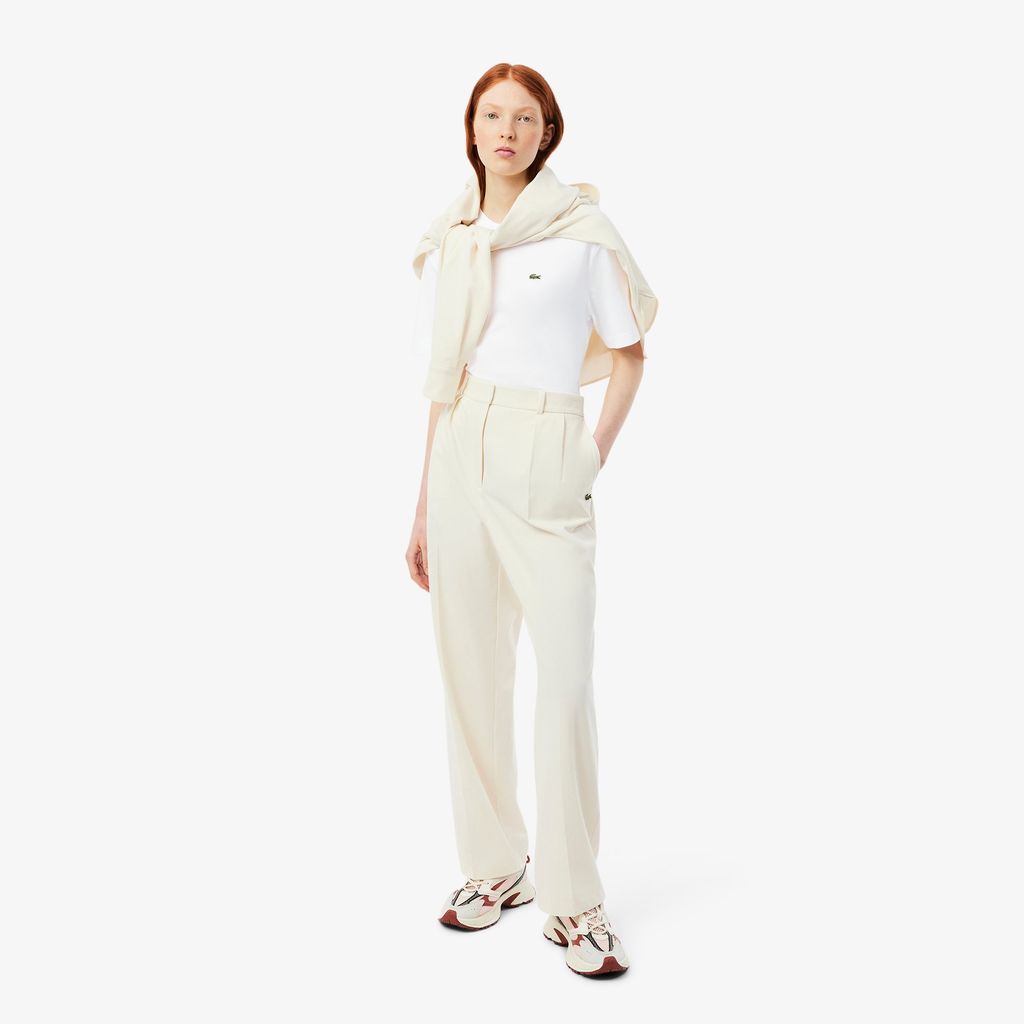Áo Thun Lacoste Nữ Dáng Rộng Mái Chất Liệu Cotton Mềm