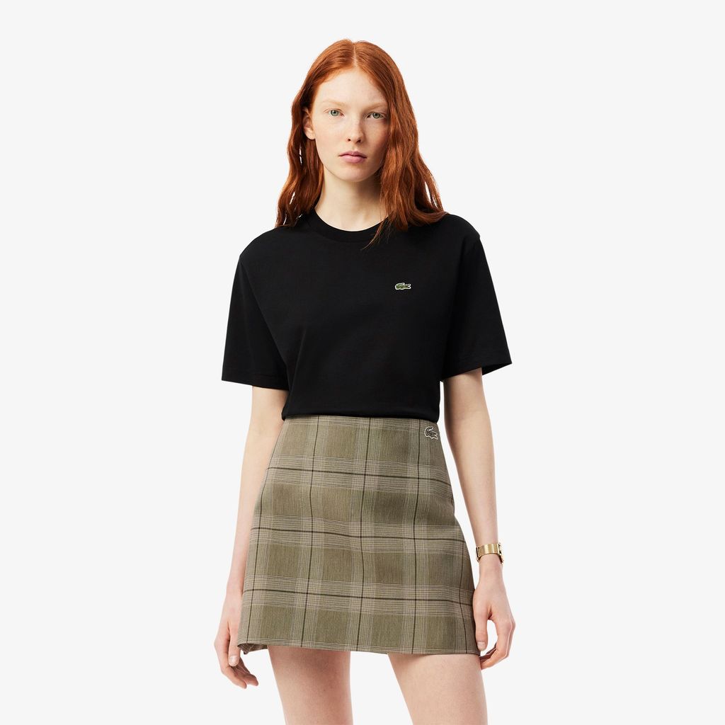 Áo Thun Lacoste Nữ Dáng Rộng Mái Chất Liệu Cotton Mềm