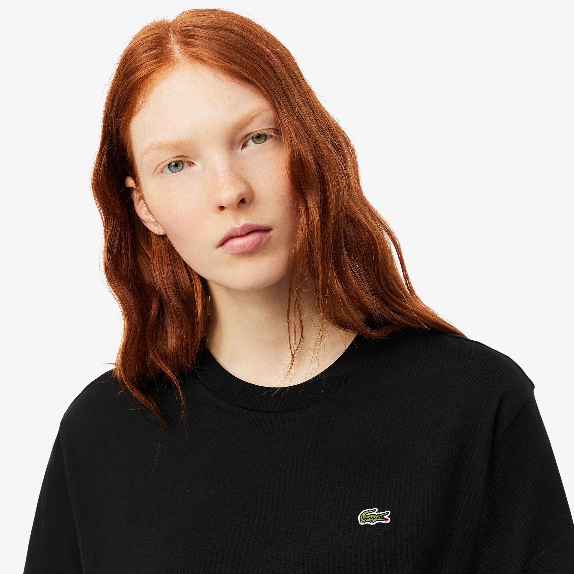 Áo Thun Lacoste Nữ Dáng Rộng Mái Chất Liệu Cotton Mềm