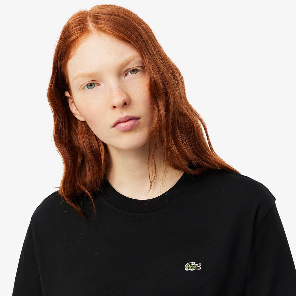 Áo Thun Lacoste Nữ Dáng Rộng Mái Chất Liệu Cotton Mềm