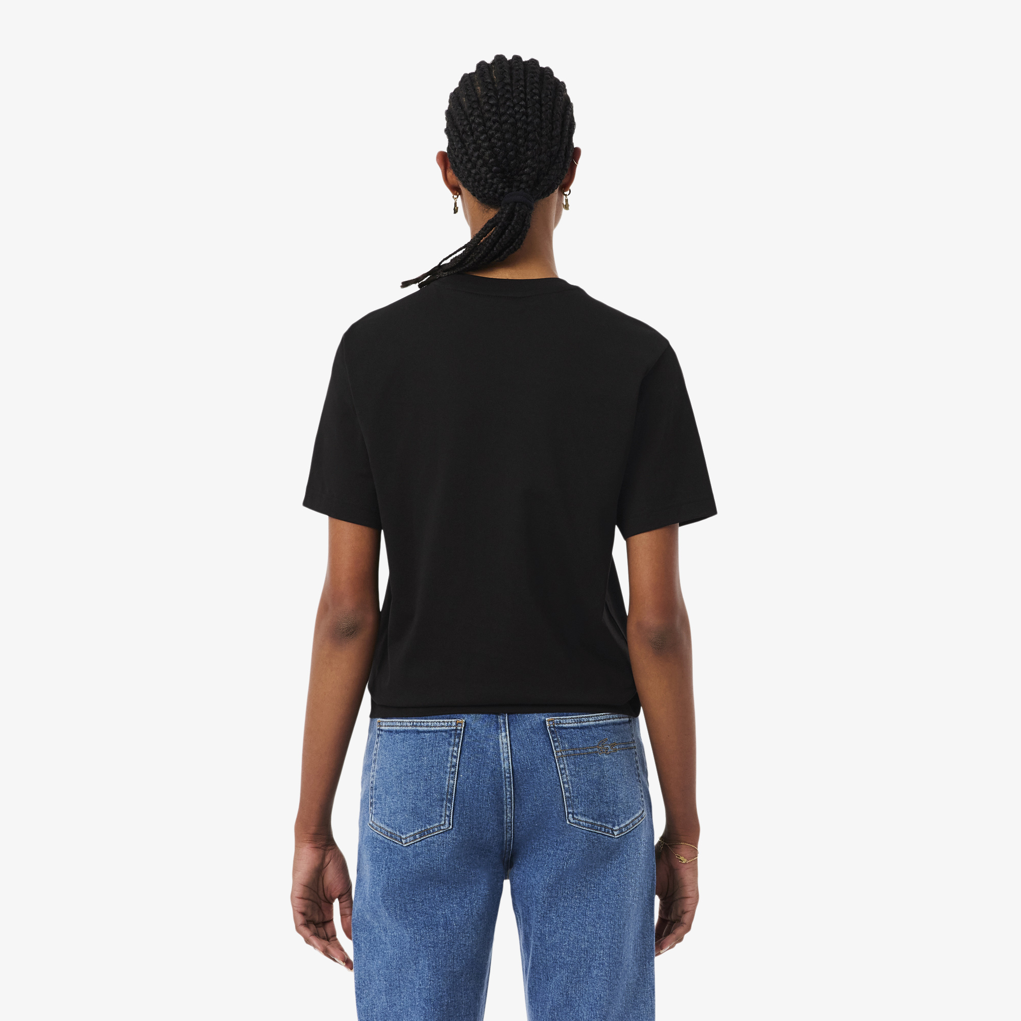 Áo Thun Lacoste Nữ Dáng Rộng Mái Chất Liệu Cotton Mềm