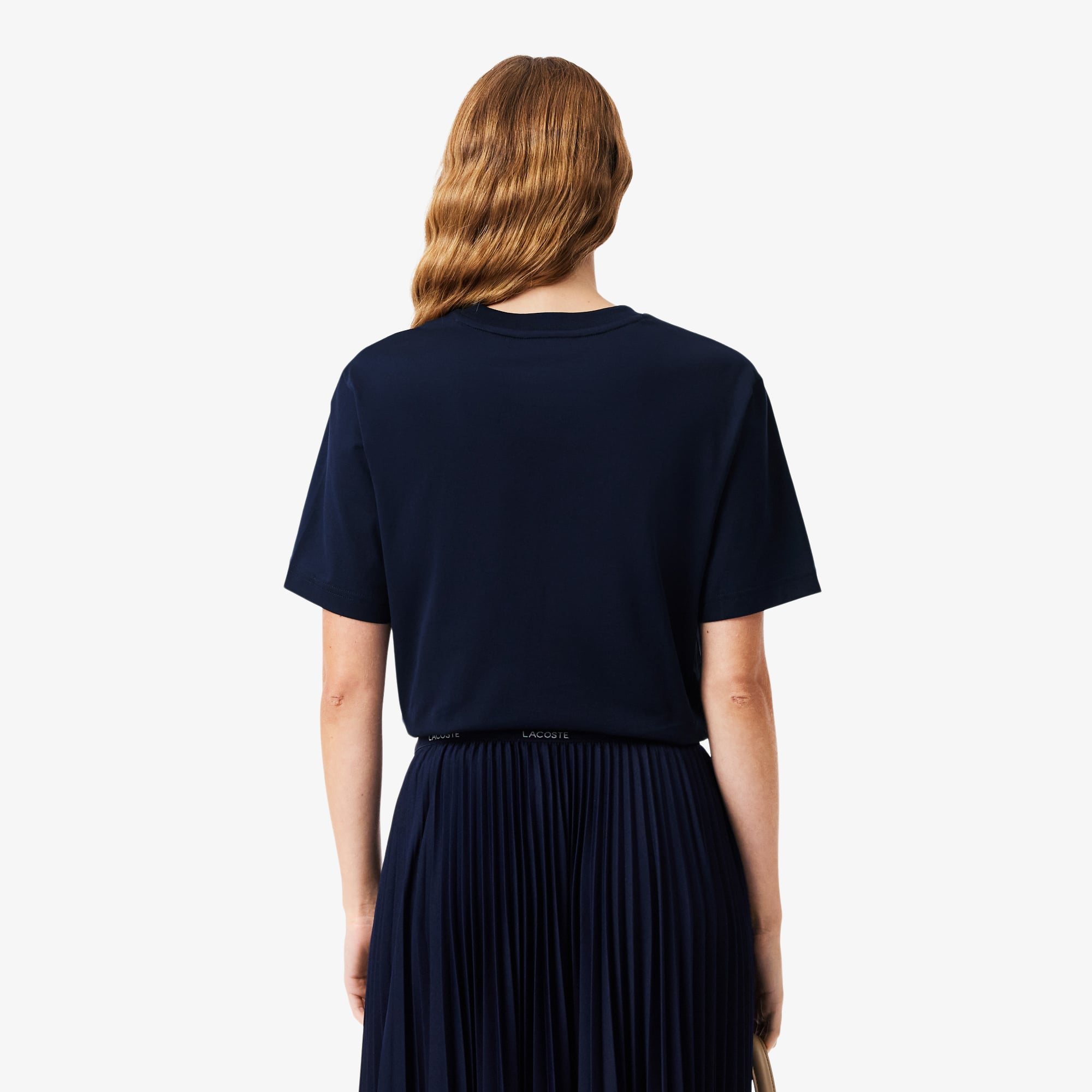 Áo Thun Lacoste Nữ Dáng Rộng Mái Chất Liệu Cotton Mềm