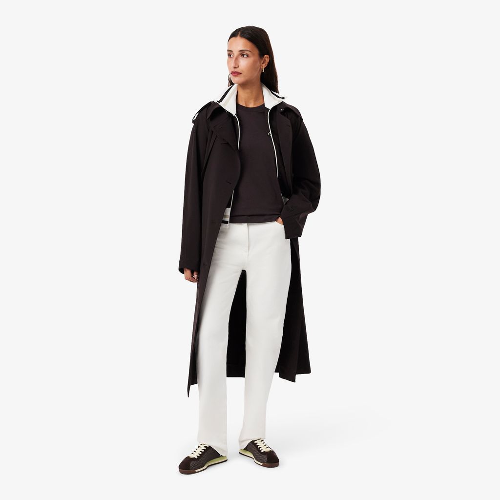 Áo Thun Lacoste Nữ Dáng Rộng Mái Chất Liệu Cotton Mềm