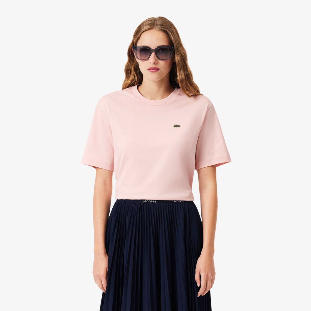 Áo Thun Lacoste Nữ Dáng Rộng Mái Chất Liệu Cotton Mềm