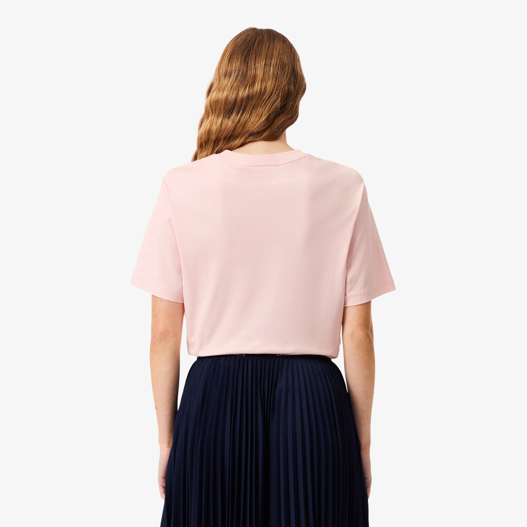 Áo Thun Lacoste Nữ Dáng Rộng Mái Chất Liệu Cotton Mềm
