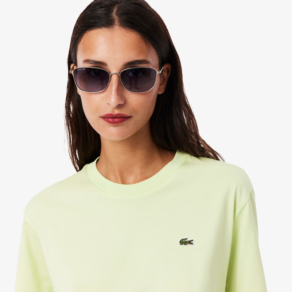 Áo Thun Lacoste Nữ Dáng Rộng Mái Chất Liệu Cotton Mềm