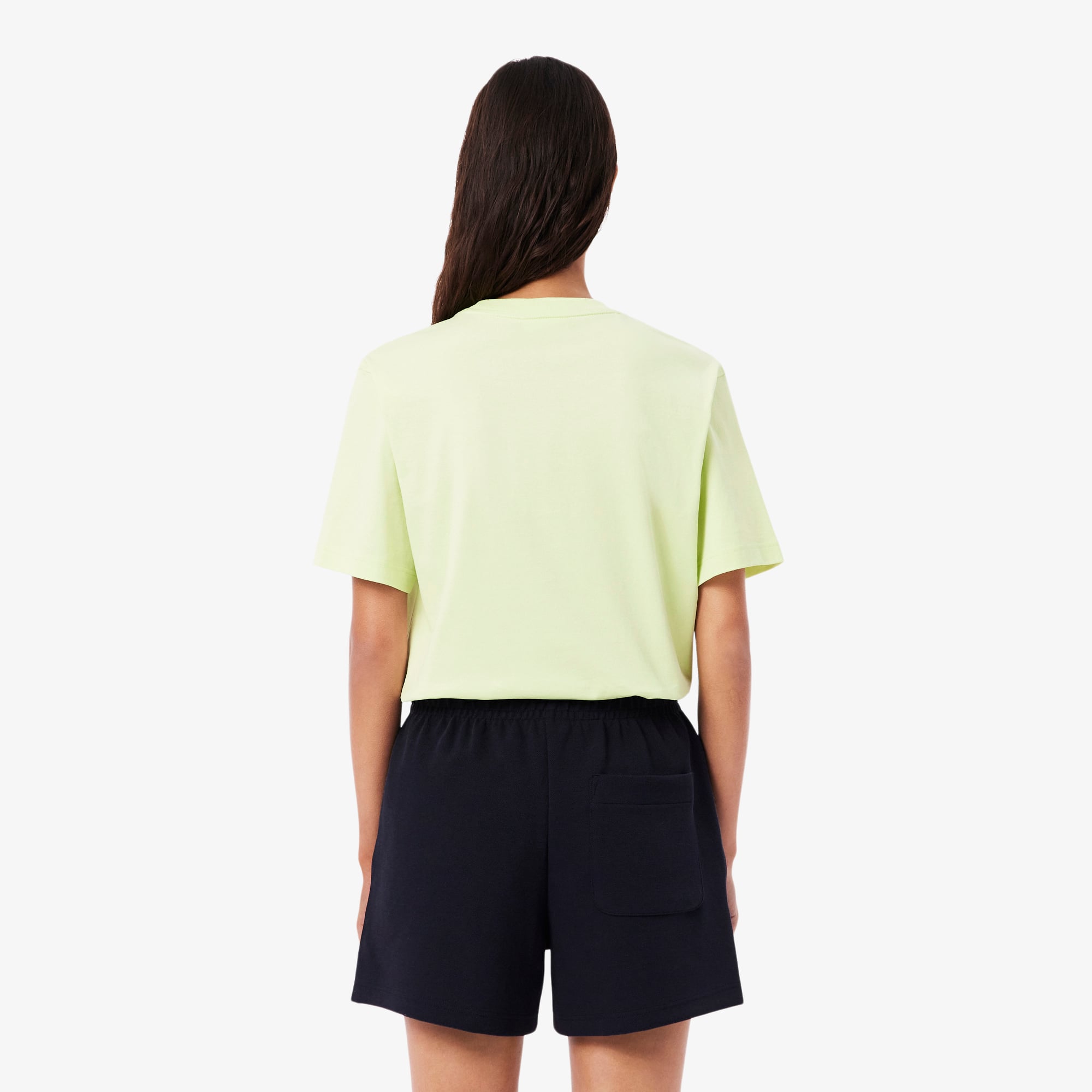 Áo Thun Lacoste Nữ Dáng Rộng Mái Chất Liệu Cotton Mềm