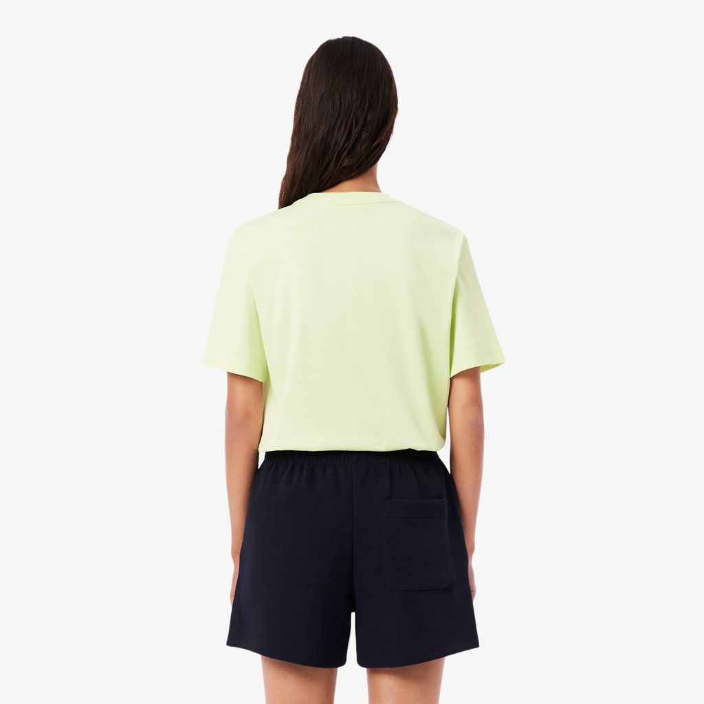 Áo Thun Lacoste Nữ Dáng Rộng Mái Chất Liệu Cotton Mềm