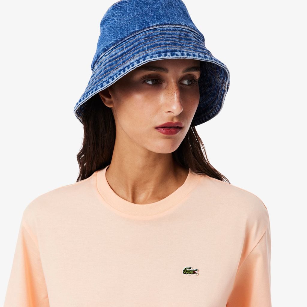 Áo Thun Lacoste Nữ Dáng Rộng Mái Chất Liệu Cotton Mềm