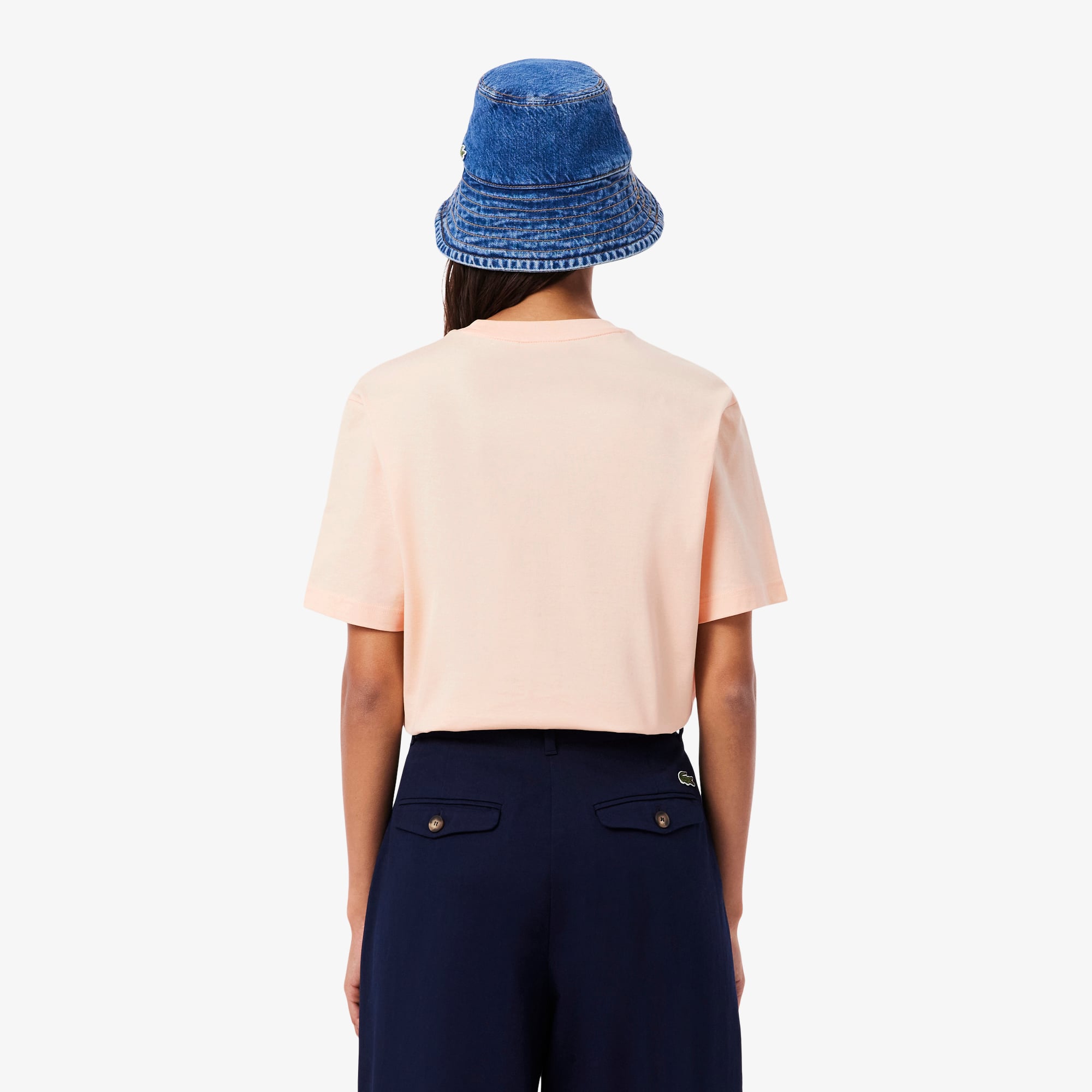 Áo Thun Lacoste Nữ Dáng Rộng Mái Chất Liệu Cotton Mềm