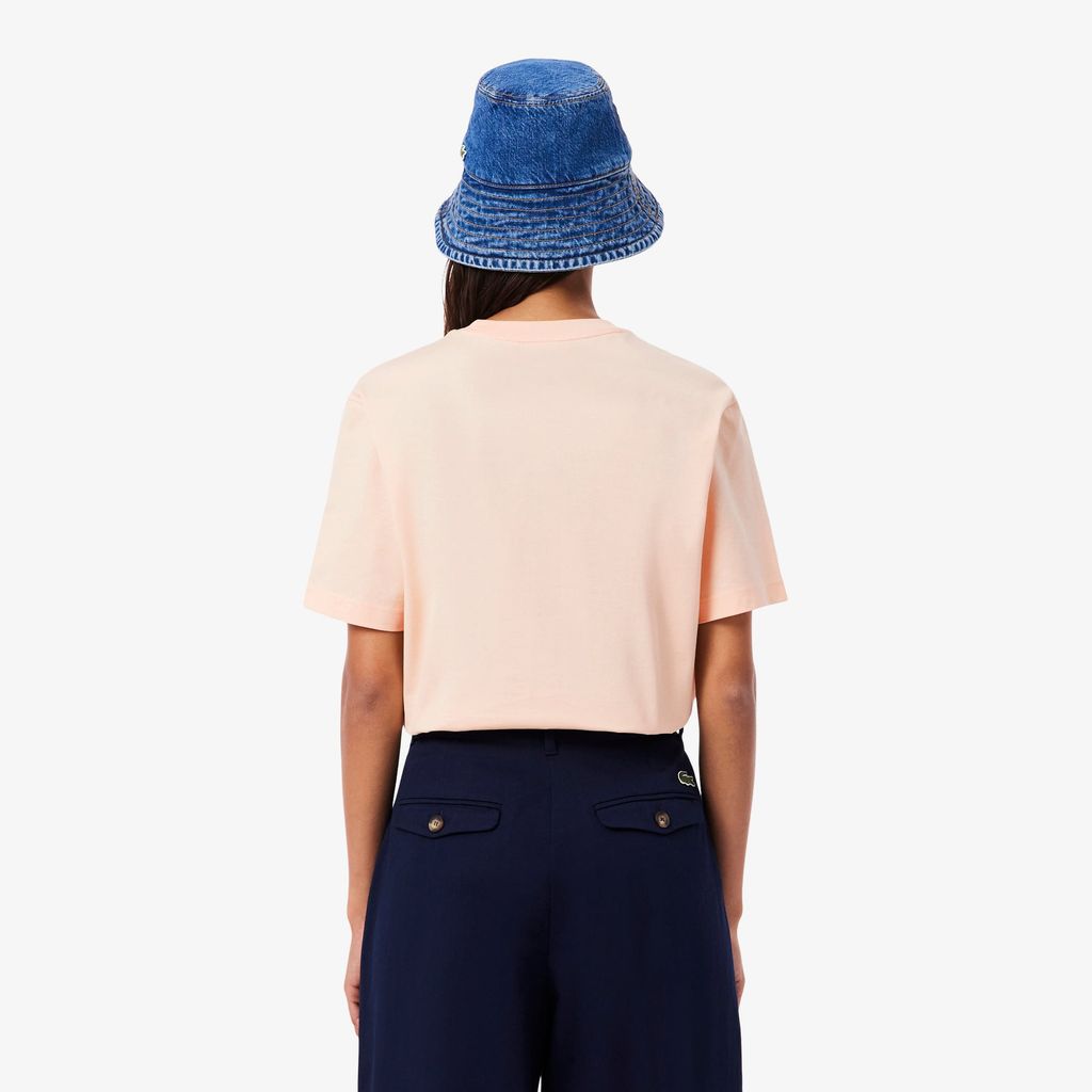 Áo Thun Lacoste Nữ Dáng Rộng Mái Chất Liệu Cotton Mềm