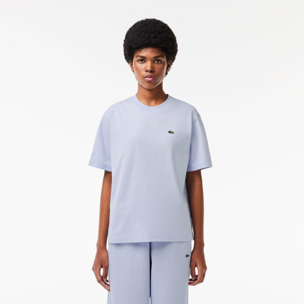 Áo Thun Lacoste Nữ Dáng Rộng Mái Chất Liệu Cotton Mềm