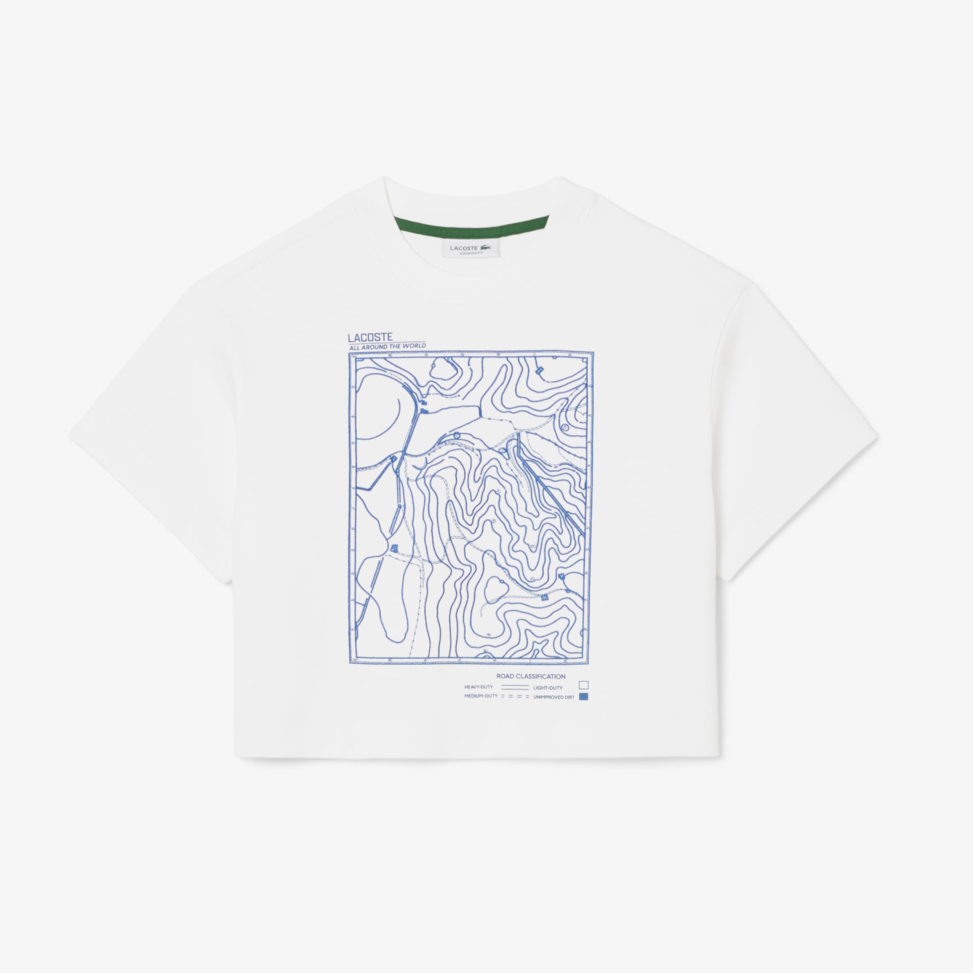 Áo Thun Lacoste Nữ Oversize Họa Tiết Thêu Chất Liệu Jersey Dày Dặn