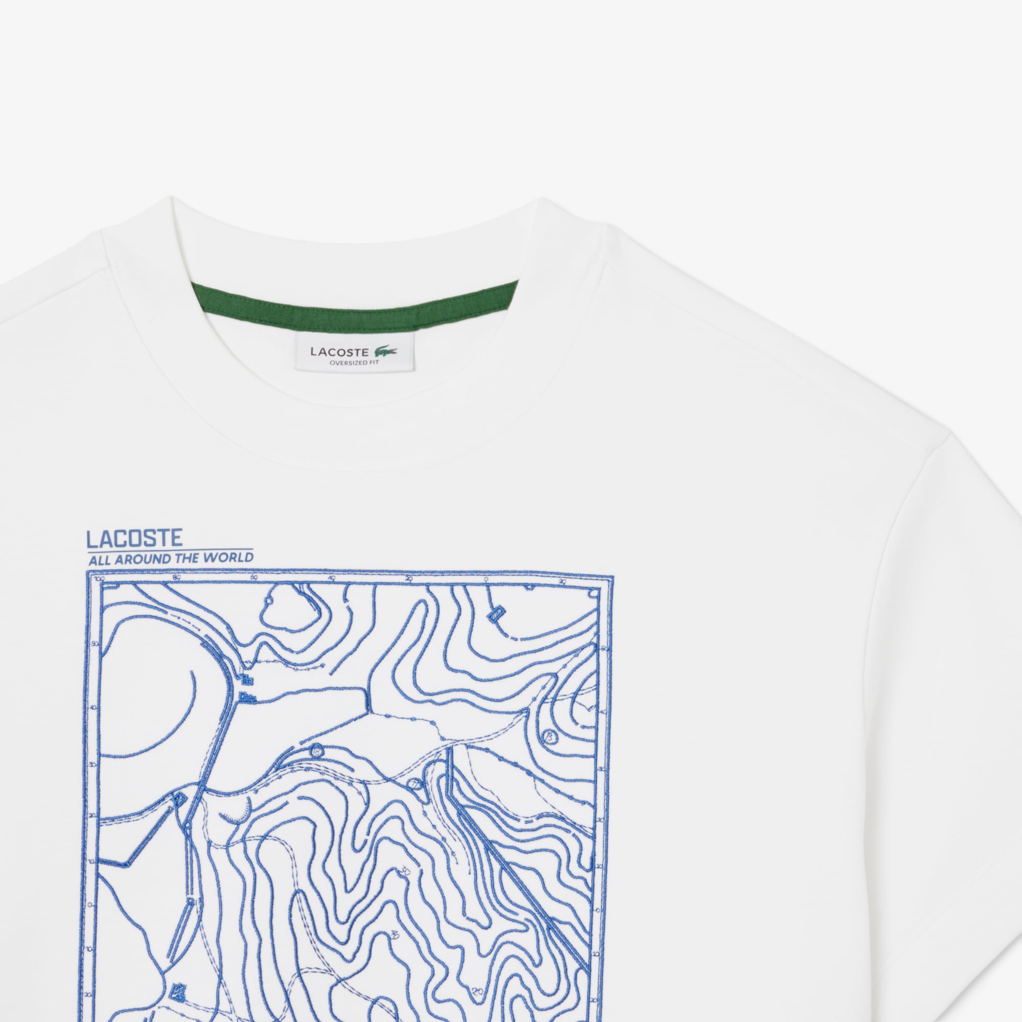 Áo Thun Lacoste Nữ Oversize Họa Tiết Thêu Chất Liệu Jersey Dày Dặn