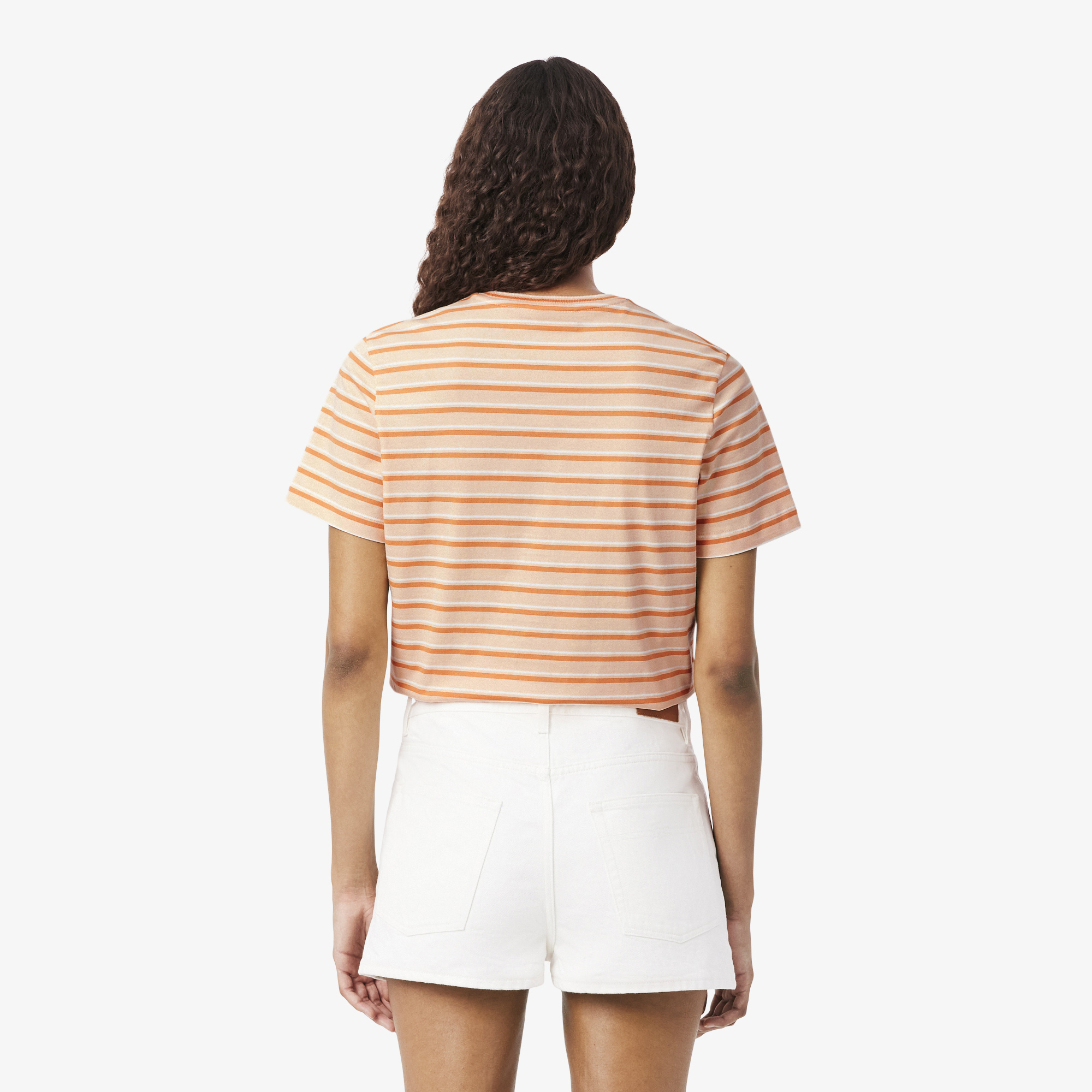 Áo Thun Lacoste Nữ Dáng Suông Jersey Sọc