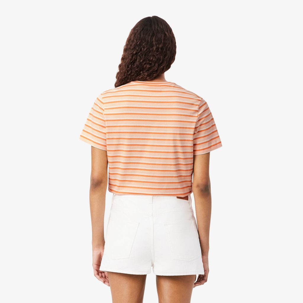 Áo Thun Lacoste Nữ Dáng Suông Jersey Sọc